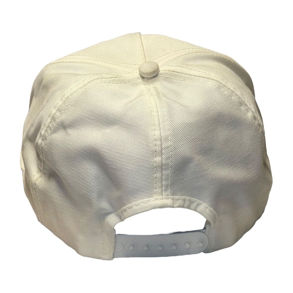 Vintage White Embroidered Nascar Heilig Meyers Racing Snapback Hat Made in USA - Picture 5 of 7